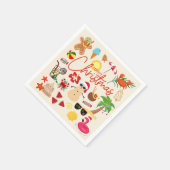 Tropische kerst servet (Hoek)