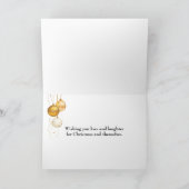 Tropische kerst sneeuwpop op een strand feestdagen kaart (Binnen)