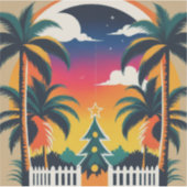 Tropische kerst sticker (Voorkant)