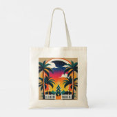 Tropische kerst tote bag (Achterkant)