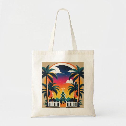 Tropische kerst tote bag (Voorkant)