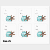 Tropische Kerst Zeester Cadeau Stickers (Vel)