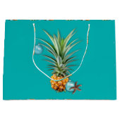 Tropische kerstanananas grote cadeautas (Voorkant)