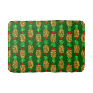 Tropische kerstanananas Warm Xmas Holiday Gre Badmat