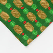Tropische kerstanananas Warm Xmas Holiday Gre Fleece Deken (Hoek)