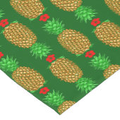 Tropische kerstanananas Warm Xmas Holiday Gre Korte Tafelloper (Hoek)