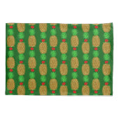 Tropische kerstanananas Warm Xmas Holiday Gre Kussensloop (Achterkant)