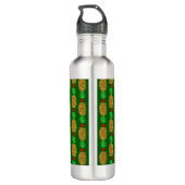 Tropische kerstanananas Warm Xmas Holiday Gre Waterfles (Achterkant)