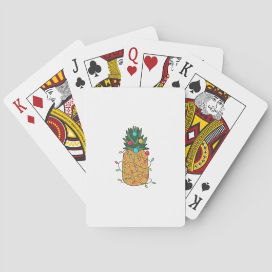 tropische kerstananas pokerkaarten (Achterkant)