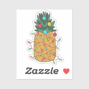tropische kerstananas sticker