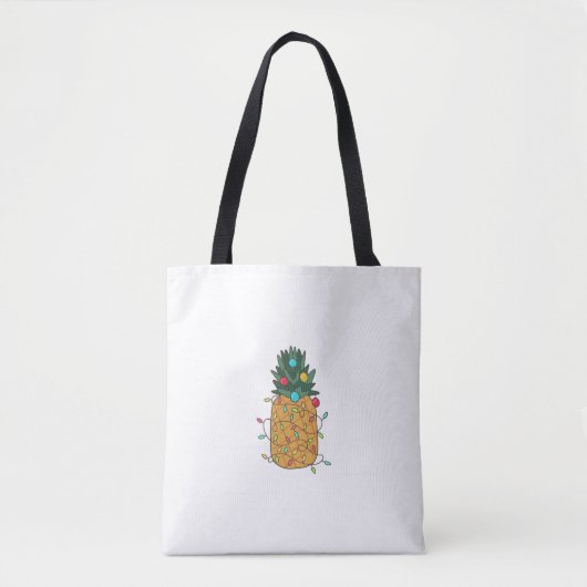 tropische kerstananas tote bag (Voorkant)