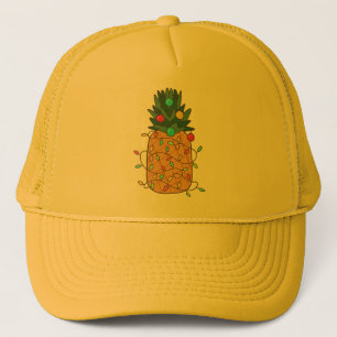 tropische kerstananas trucker pet