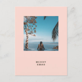 Tropische kerstbal Foto's en tekstgroet Briefkaart