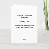 Tropische kerstboet kaart (Achterkant)