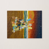 Tropische kerstboom Kayak Legpuzzel (Horizontaal)