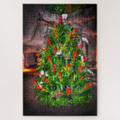 Tropische kerstboom Puzzle Legpuzzel (Verticaal)