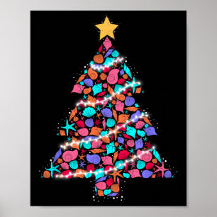 Tropische Kerstboom Vakantie Zomer Kerstmis I Poster