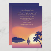 Tropische kerstboomparade kaart (Voorkant / Achterkant)