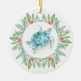 Tropische kerstboomschildpad Ornament Zee