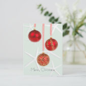 Tropische kerstBriefkaarten met rode staarten Feestdagenkaart (Staand voorkant)