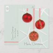 Tropische kerstBriefkaarten met rode staarten Feestdagenkaart (Voorkant / Achterkant)