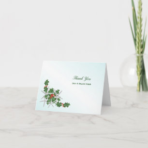 Tropische kerstbruiloft bedankkaartjes bedankkaart