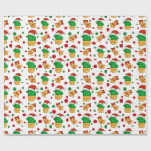 Tropische kerstcactus cadeaupapier (Vlak)