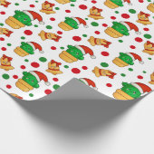 Tropische kerstcactus cadeaupapier (Hoek)