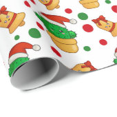 Tropische kerstcactus cadeaupapier (Rol Hoek)