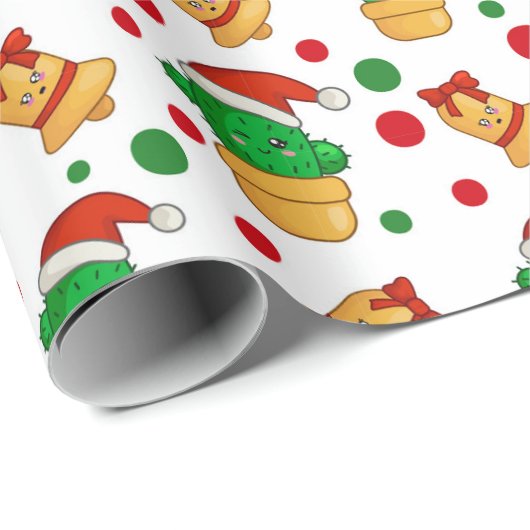Tropische kerstcactus cadeaupapier (Rol Hoek)