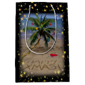 Tropische kerstcadeau medium cadeauzakje (Voorkant)