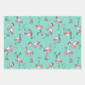 Tropische kerstcadeaubladen voor feestdagen inpakpapier vel (Voorkant 3)