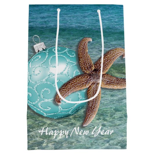 Tropische kerstcadeaus voor cadeaus met kerstcadea medium cadeauzakje (Achterkant)