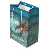 Tropische kerstcadeaus voor cadeaus met kerstcadea medium cadeauzakje (Achterkant Gekanteld)