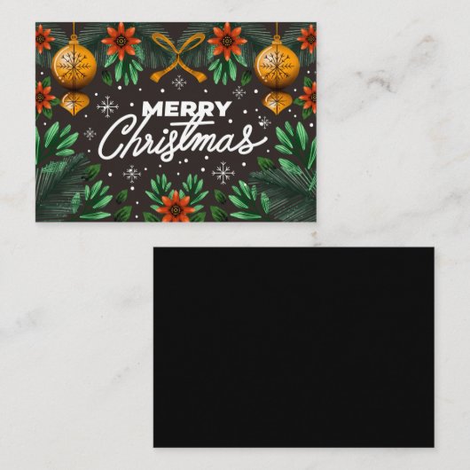 Tropische kerstcadeautjes voor kerstmis 2021 Wensk Visitekaartje (Voorkant / Achterkant)