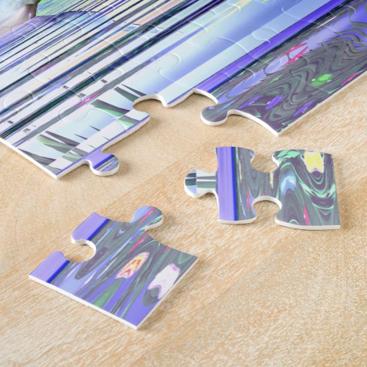 Tropische kerstdolfijn legpuzzel (Zijkant)