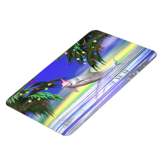 Tropische kerstdolfijn magneet (Linkerzijde)