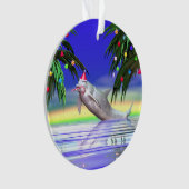 Tropische kerstdolfijn ornament (voorkant)