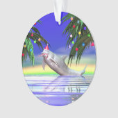 Tropische kerstdolfijn ornament (voorkant)