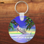 Tropische kerstdolfijn sleutelhanger (Voorkant)