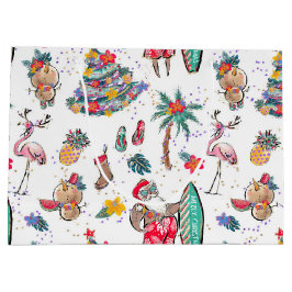 Tropische kerstfeestdag cadeautas