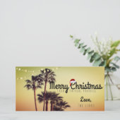 Tropische kerstfeestdag Kaart (Staand voorkant)