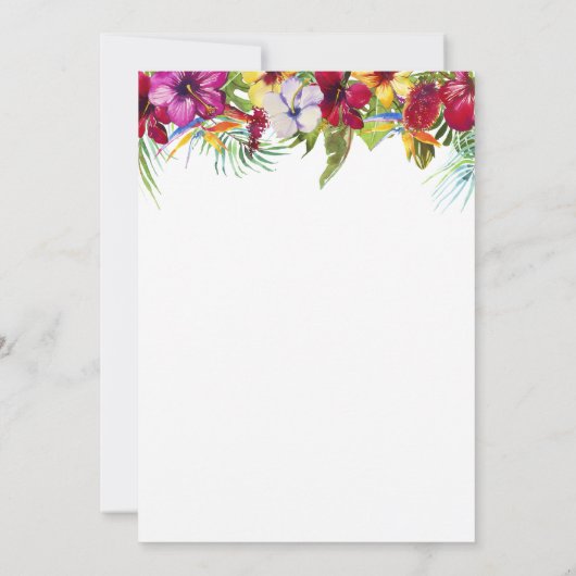 Tropische kerstfeestdag kaart (Achterkant)