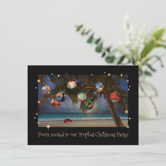 Tropische kerstfeestdag kaart (Staand voorkant)