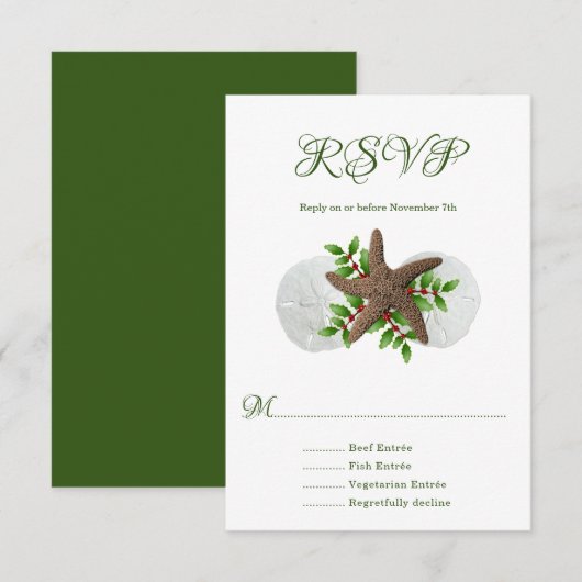 Tropische kerstfeestdag RSVP Starfish Enclosure (Voorkant / Achterkant)