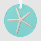 Tropische kerstfeestdag voor Seafoam Sand Dollar Ornament (achterkant)