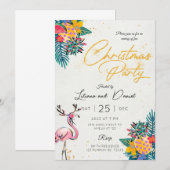 Tropische kerstfeestkaart kaart (Voorkant / Achterkant)