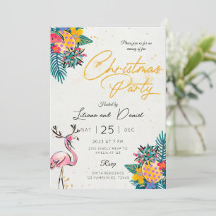 Tropische kerstfeestkaart kaart