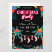 Tropische kerstfeestkaart kaart (Voorkant / Achterkant)