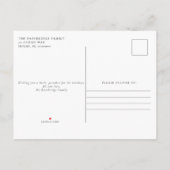 Tropische kerstfeestkaart voor kustdieren aankondigingskaart (Achterkant)